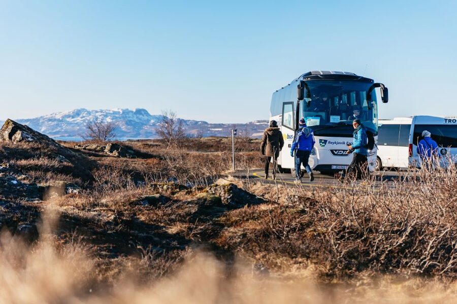 From Reykjavik: Golden Circle and Glacier Snowmobiling - Geysir area: watching Strokkur’s water show up close