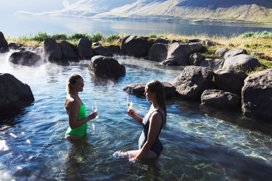 Hvammsvik Hot Springs: Admission Package - Swim-up bar and on-site food: take a break without ruining the mood