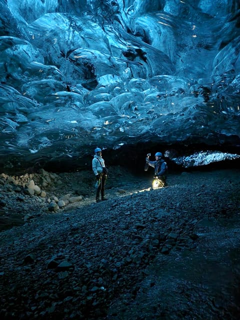 Jökulsárlón: Blue Ice Cave Tour and Glacier Walk - The jeep ride and gear check: crampons, helmet, harness, ice pick