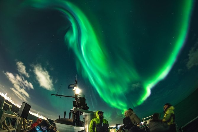 Northern Lights by Boat with a Backup Plan from Reykjavik - The aurora viewing strategy, where to stand when lights start moving