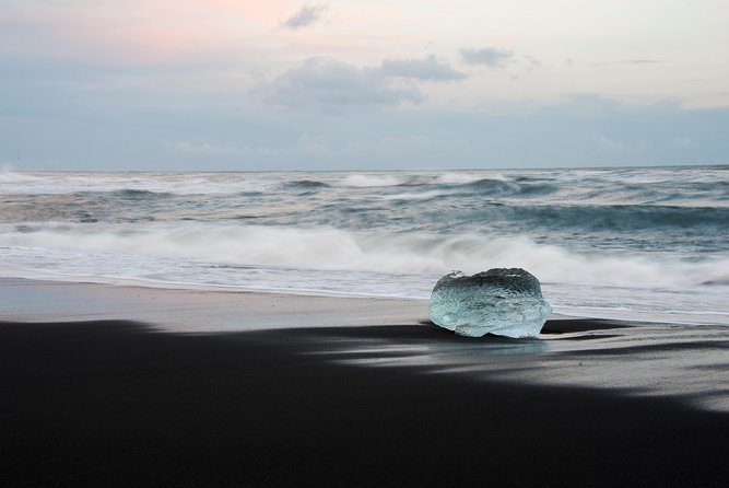 Reykjavik: Glacier Lagoon, Diamond Beach & South Coast Day Tour - Diamond Beach in 30 minutes: ice on black sand