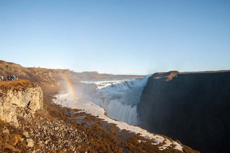 Reykjavik: Golden Circle, Fridheimar, & Sky Lagoon Day Trip - Gullfoss waterfall: mist first, then the force