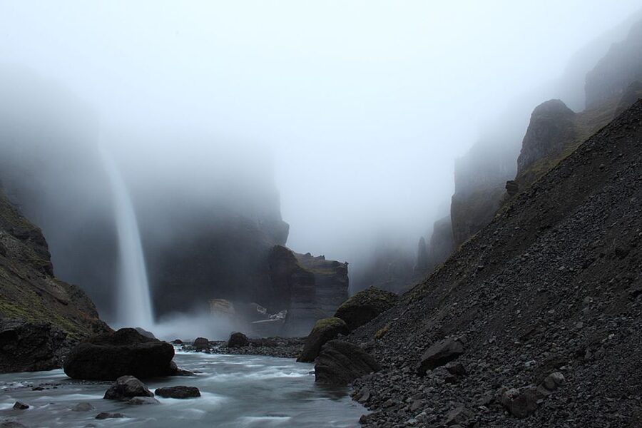 Reykjavik: Landmannalaugar Super-Jeep Tour - Haifoss and Ljótipollur: the final waterfall and the red-walled crater lake