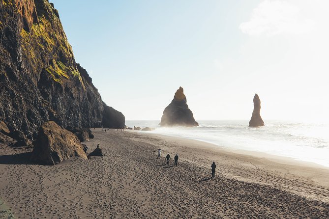 South Coast Day Tour Black Sand Beach & Waterfalls from Reykjavik - Skogafoss stairs, top views, and Eyjafjallajokull on clear days